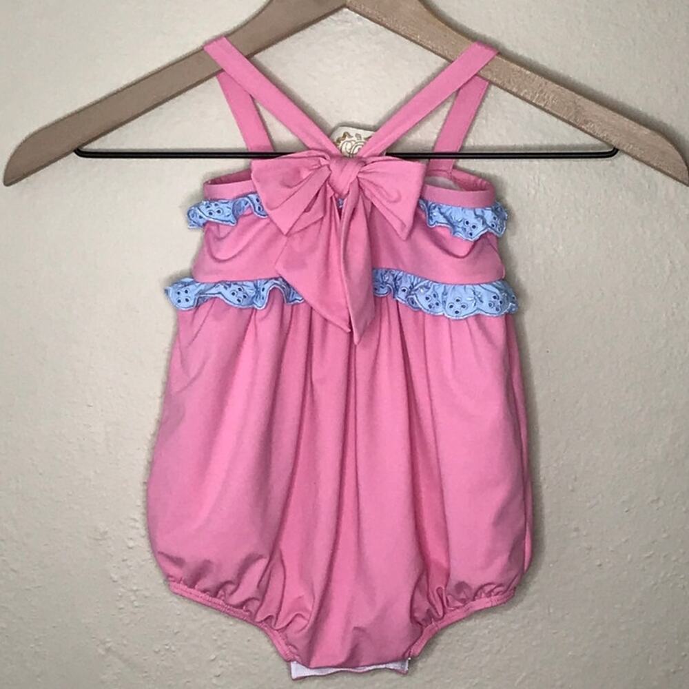 BEAUFORT BONNET St.Barts Bubble Bathing Suit One Piece Hamptons Hot Pink 12-18
